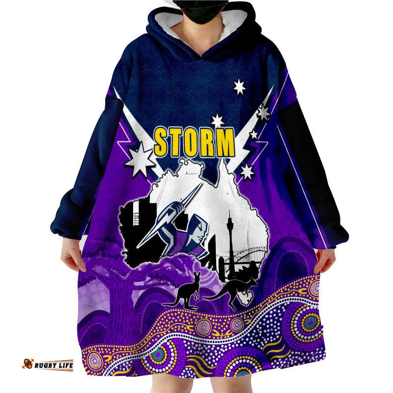 storm rugby wearable blanket hoodie australia day style