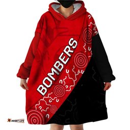 australian football league bombers wearable blanket hoodie
