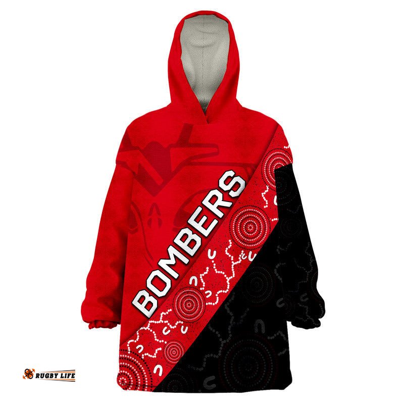 australian football league bombers wearable blanket hoodie