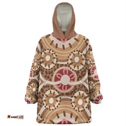Australia Aboriginal Aboriginal Dot Art Style Painting Inspired Wearable Blanket Hoodie Aussie Oodie