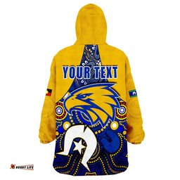 custom personalised eagles football naidoc west coast aboriginal wearable blanket hoodie