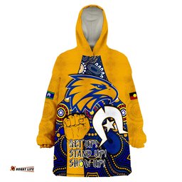 custom personalised eagles football naidoc west coast aboriginal wearable blanket hoodie