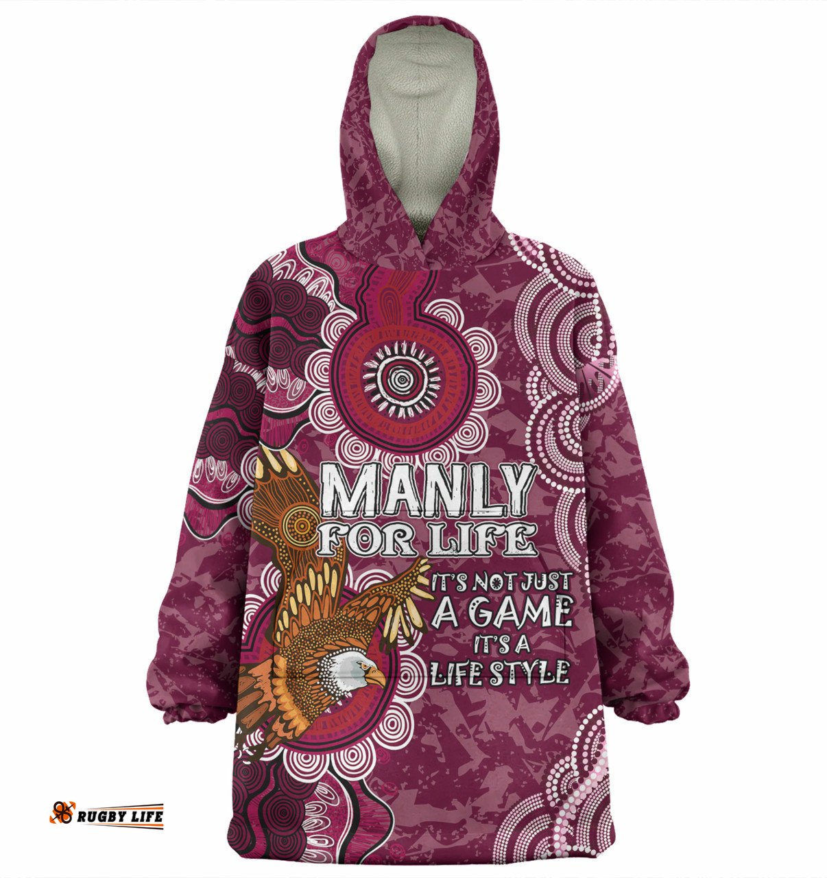 Manly Warringah Sea Eagles Snug Hoodie - Manly For Life Oodie