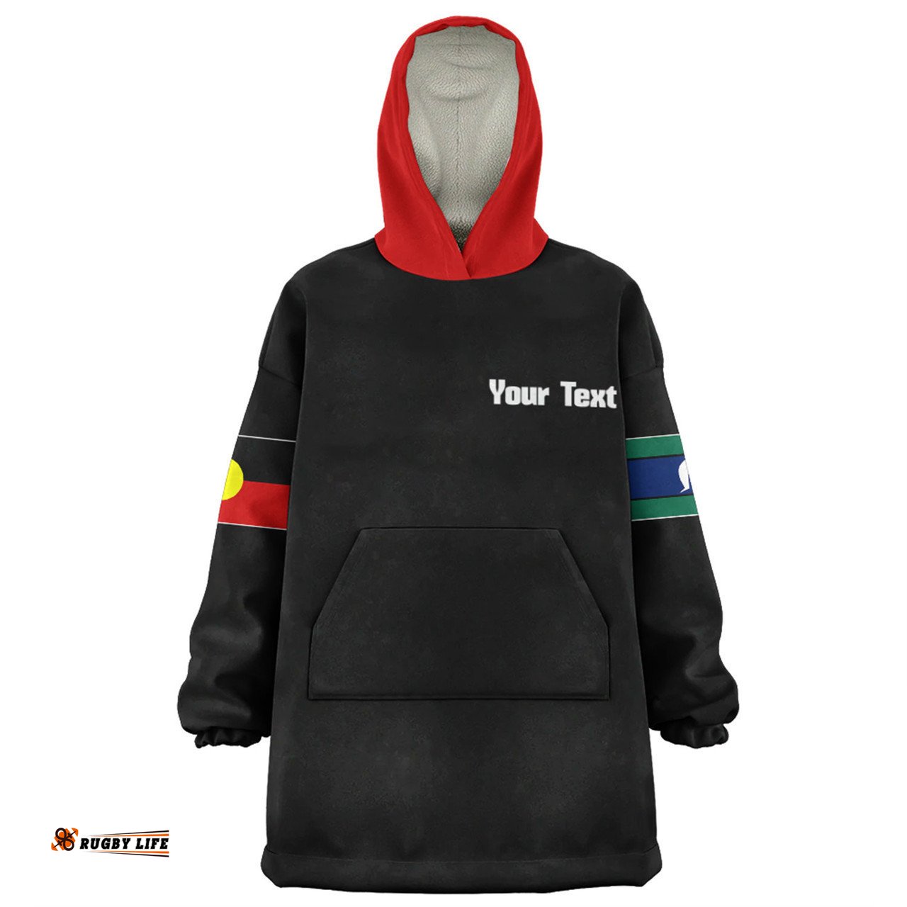 Australia Sport Darts Custom Snug Hoodie - Dart Board And Australia Flag Patterns With Kangaroo Drinking Art Snug Hoodie