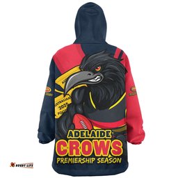 Adelaide Crows Australian Football Finals Premiership Spirit Wearable Blanket Hoodie Aussie Oodie