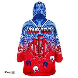 custom personalised demons football naidoc week melbourne north melbourne aboriginal dhari wearable blanket hoodie