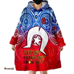 custom personalised demons football naidoc week melbourne north melbourne aboriginal dhari wearable blanket hoodie