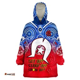 custom personalised demons football naidoc week melbourne north melbourne aboriginal dhari wearable blanket hoodie