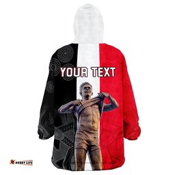 custom personalised saints football proud nicky winmar wearable blanket hoodie