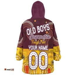 Brisbane Broncos Custom Snug Hoodie - Old Boys Bronxnation With Aboriginal Style Snug Hoodie
