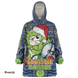 Canberra Raiders Christmas Custom Snug Hoodie - Christmas Knit Patterns Vintage Jersey Ugly Snug Hoodie