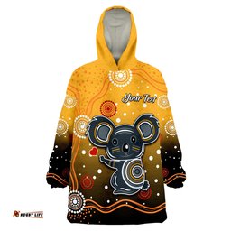 custom personalised koala indigenous aboriginal aussie wearable blanket hoodie