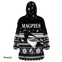 magpies christmas indigenous collingwood football wearable blanket hoodie