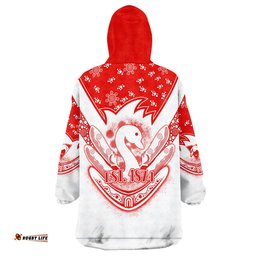 swans football wearable blanket hoodie est 1874 aboriginal boomerang sydney bloods