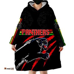 panthers rugby wearable blanket hoodie