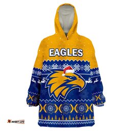 west coast football wearable blanket hoodie eagles indigenous merry christmas