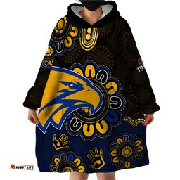 afl west coast eagles 1986 aboriginal wearable blanket hoodie
