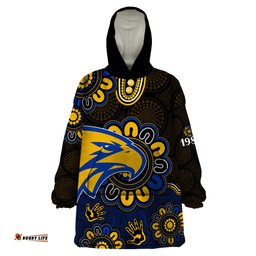 afl west coast eagles 1986 aboriginal wearable blanket hoodie