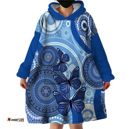 australia autism awareness wearable blanket hoodie 4 april indigenous butterfly