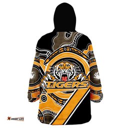 tigers rugby wearable blanket hoodie indigenous