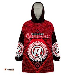 custom personalised melbourne renegades indigenous aboriginal cricket wearable blanket hoodie