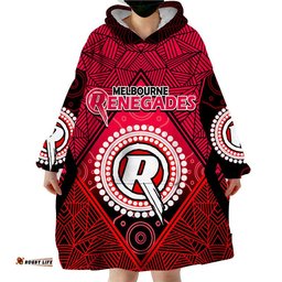 custom personalised melbourne renegades indigenous aboriginal cricket wearable blanket hoodie