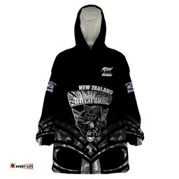 new zealand warriors and all black wearable blanket hoodie go champions dt02