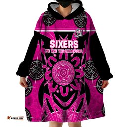 custom sydney sixers wearable blanket hoodie we are the champions aboriginal art