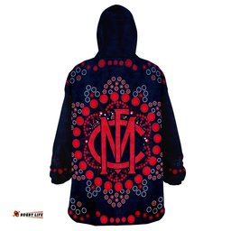 demons football melbourne indigenous wearable blanket hoodie