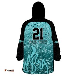 brisbane heat custom wearable blanket hoodie bbl cricket team 2024