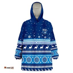 custom personalised new south wales christmas nsw rugby indigenous wearable blanket hoodie