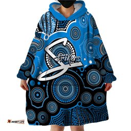 custom text and number strikers bbl wearable blanket hoodie aboriginal patterns