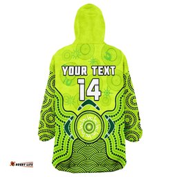 custom text and number thunder cricket wearable blanket hoodie sydney indigenous artsy