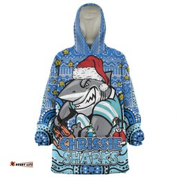 Cronulla-Sutherland Sharks Christmas Custom Snug Hoodie - Christmas Knit Patterns Vintage Jersey Ugly Snug Hoodie