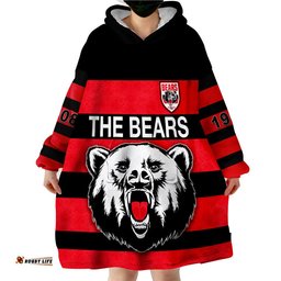 custom text and number the bears north sydney bears strong comeback wearable blanket hoodie