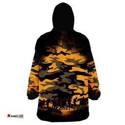 tigers rugby wearable blanket hoodie anzac day army patterns
