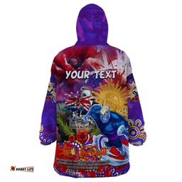 personalised australia rugby storm anzac wearable blanket hoodie melbourne scratch style dt02