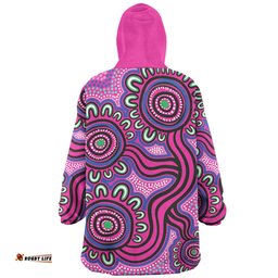 Australia Aboriginal Dot Patterns From Indigenous Australian Culture Wearable Blanket Hoodie Aussie Oodie