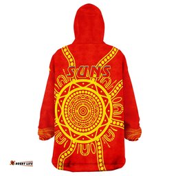 custom personalised suns football simple gold coast wearable blanket hoodie