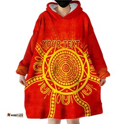 custom personalised suns football simple gold coast wearable blanket hoodie