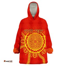 custom personalised suns football simple gold coast wearable blanket hoodie