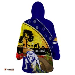 bulldogs anzac day wearable blanket hoodie rosemary starring night style