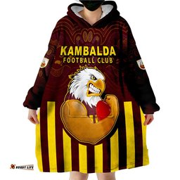 custom personalised kambalda football club goldfields football indigenous eagles wearable blanket hoodie