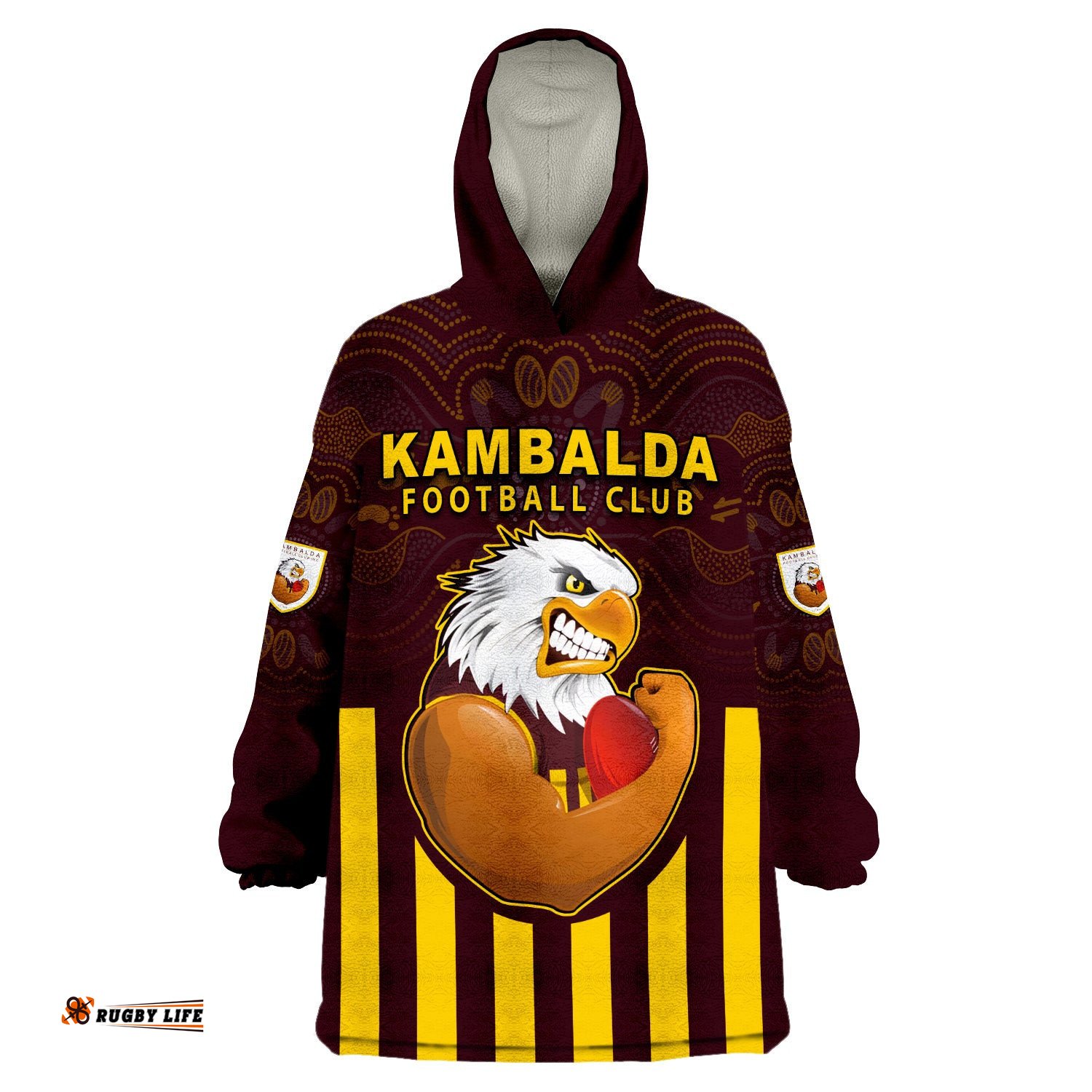custom personalised kambalda football club goldfields football indigenous eagles wearable blanket hoodie