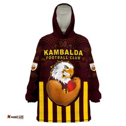 custom personalised kambalda football club goldfields football indigenous eagles wearable blanket hoodie