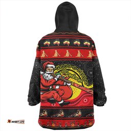 Australia Ripper Aboriginal Christmas Down Under Wearable Blanket Hoodie Aussie Oodie