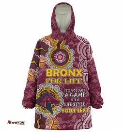 Australia Broncos Custom It's not Just a Game, it's a Life Style Wearable Blanket Hoodie Aussie Oodie