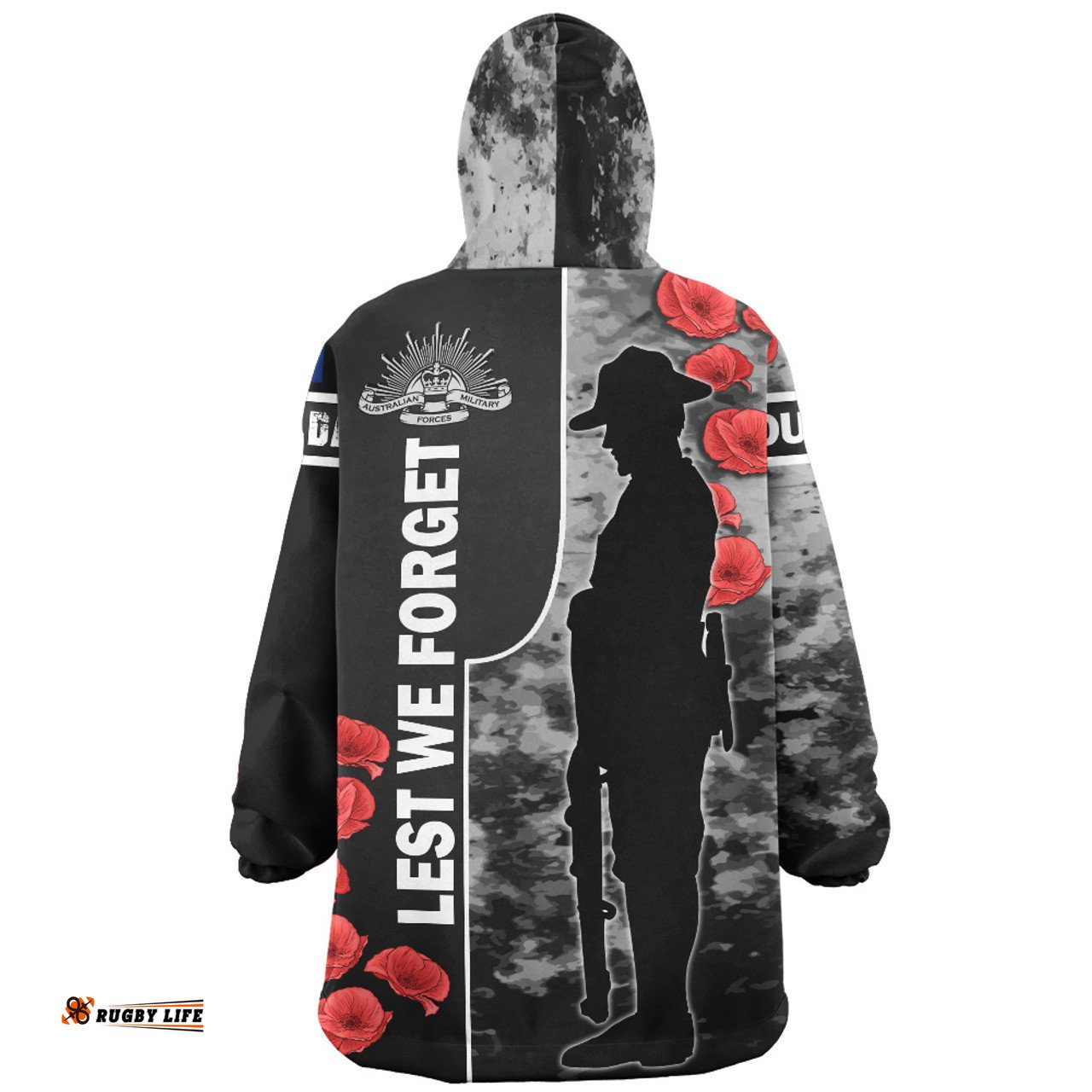 Australia Custom Royal Australian Army Anzac Day Camouflage Style Wearable Blanket Hoodie Aussie Oodie