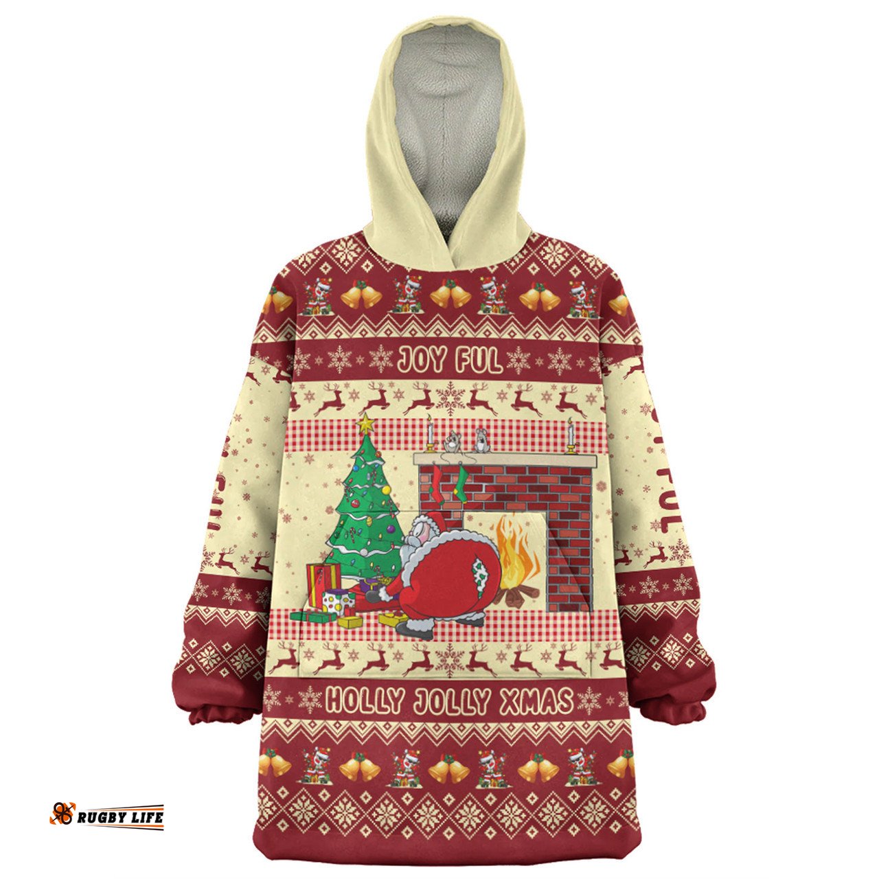 Australia Christmas Custom Smells Like Christmas Wearable Blanket Hoodie Aussie Oodie
