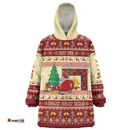 Australia Christmas Custom Smells Like Christmas Wearable Blanket Hoodie Aussie Oodie